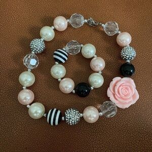 Necklace & Bracelet Stretch Fashion Acrylic Statement (#2)